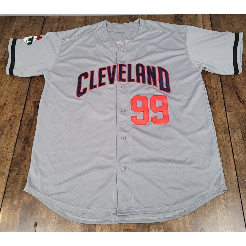 Ricky Vaughn 99 Cleveland Jersey XXL Gray Stitched Major League Wild Thing Movie